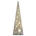Χριστουγεννιάτικος Ξύλινος Διακοσμητικός Κώνος με Αστεράκια και 20 LED (57cm)